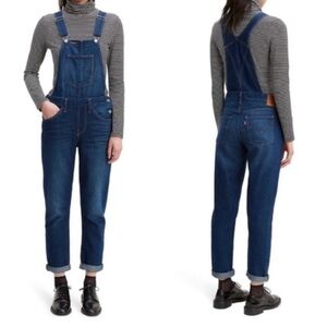 Levi's Original Denim Overalls Dark Wash